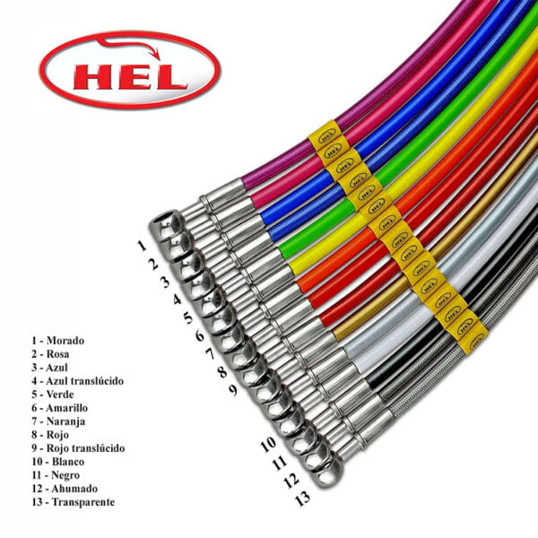 Latiguillos de freno metálicos HEL Performance | 4 líneas con freno de mano eléctrico