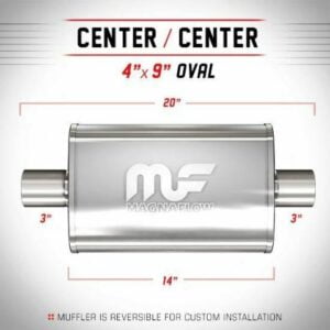 Silencioso deportivo Magnaflow Oval | 4″x 9″ | Centro/Centro – 3″